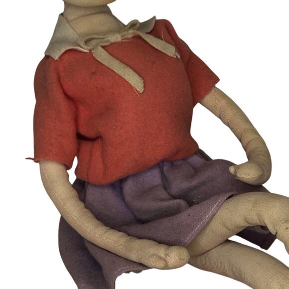 VTG 60s Bradley Doll Big Eye Pose Mod Doll 17 inches Green Hair Japan No Base - Picture 4 of 9